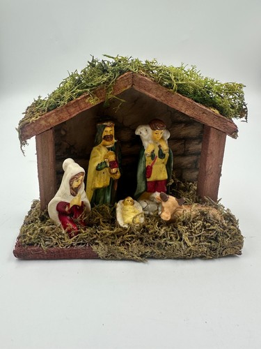Kleine holz krippe 80er - kleine,