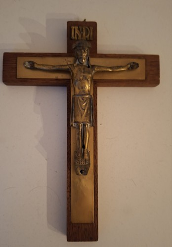 Vintage kruzifix wandkreuz - kruzifix,