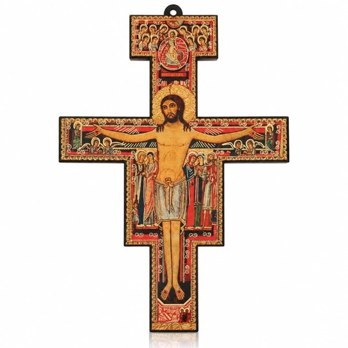 Wandkreuz san damiano holz - wandkreuz,