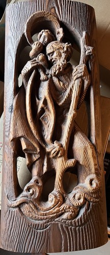 Holzschnitzerei heiliger - holzschnitzerei,