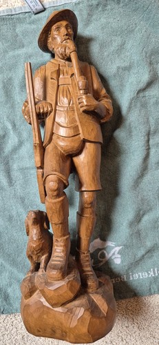 Holzschnitzerei 53cm jäger - holzschnitzerei, 53cm,