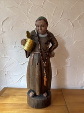 Große Holzfigur Mönch/