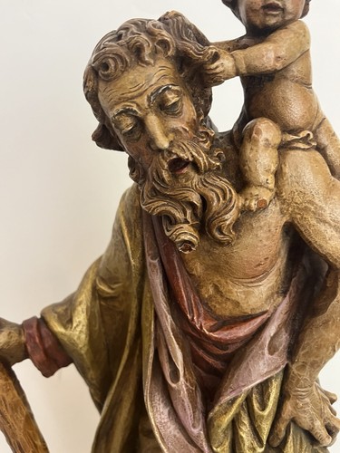 Große südtiroler holzfigur - große,