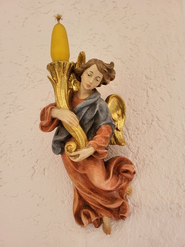 Engel mit kerze - engel, holz