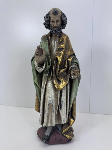 Antike holzfigur heiliger - holzfigur,