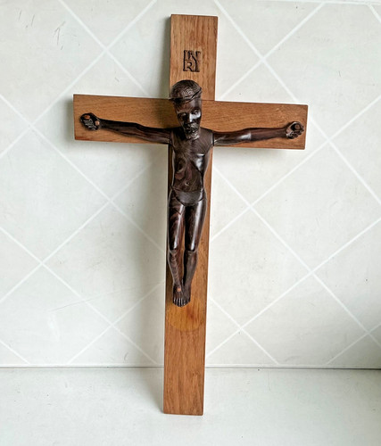 Vintage schwarzer jesus mit - vintage,