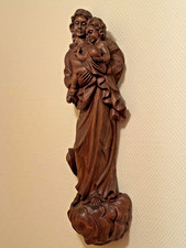 Holzfigur Madonna mit Kind ca