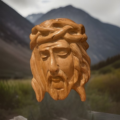 Jesus kopf olivenholz - jesus,