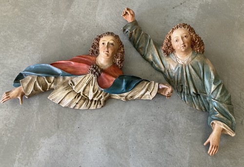Paar wandfiguren engel im - paar, wandfiguren,