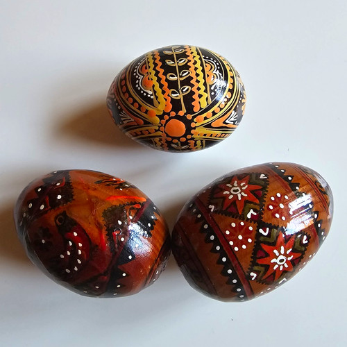 Ostereier aus holz - ostereier,