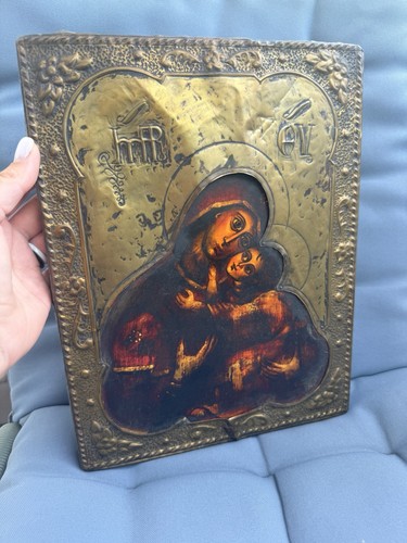 Antike orthodoxe holzikone - orthodoxe,
