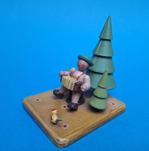 Miniatur akkordeonspieler auf - miniatur,