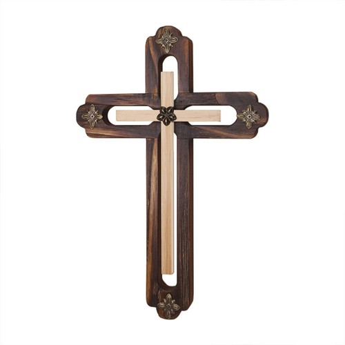 Wandkreuz aus holz - holz, rustikal