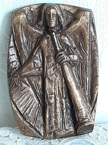 Engel mit flöte kunstguss - engel,