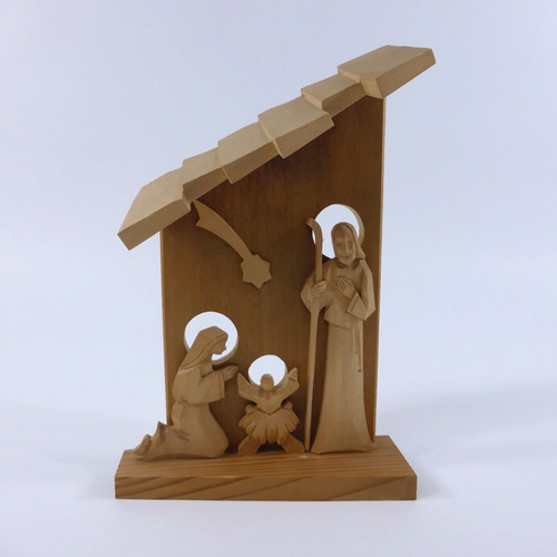 Holz krippe heilige familie - holz,
