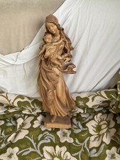 Madonnen Skulptur Holz gebeizt